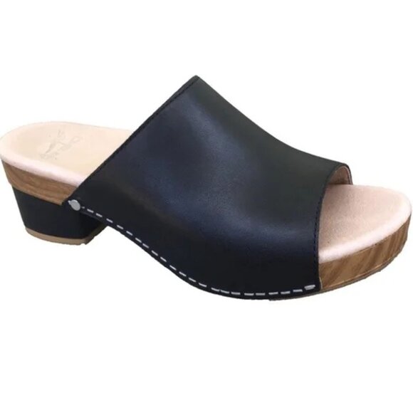 Dansko Maci Slides Black Leather Slip On Sandals Euro 41 - Picture 2 of 12